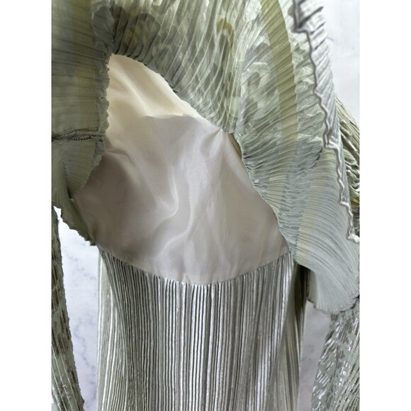 Vintage Jeanne Marc Designer Gown Dress 4/6 Accordion Pleated Art Deco Ethereal - Picture 10 of 16
